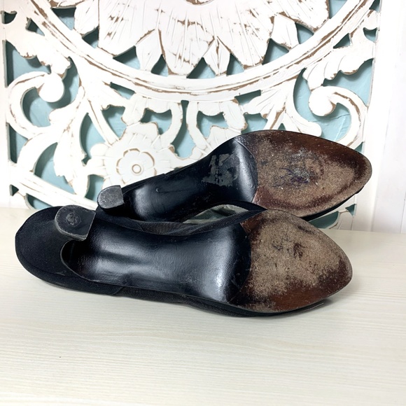 Stuart Weitzman Black Sheer Peep Toe Pumps - Picture 7 of 7